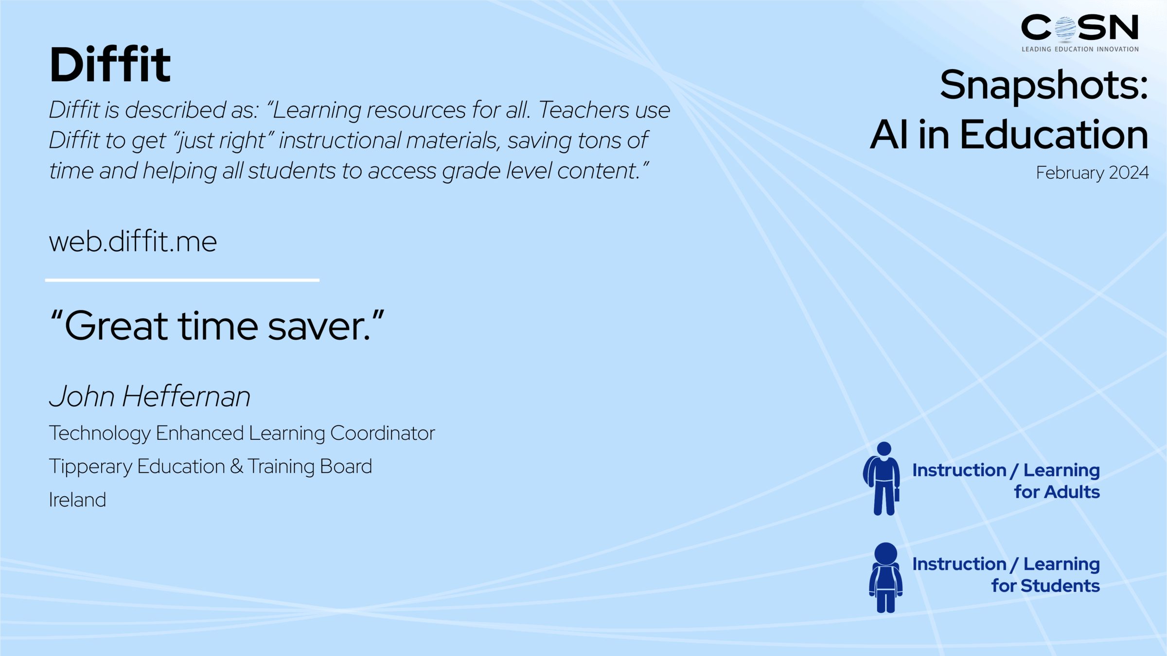 2023 cosn edtech innovation committee snapshots 6 snapshot 16 john heffernan (diffit)